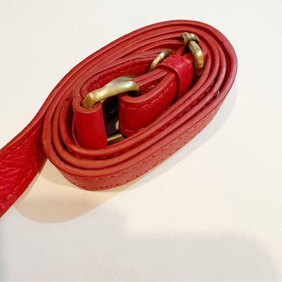 NWT Isabelle Fiore Bombay Tote Bag shoulder Bag Red Leather $325.00 - Picture 9 of 10